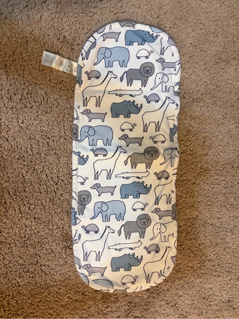 Carter's Blue & Gray Safari Animal Bib